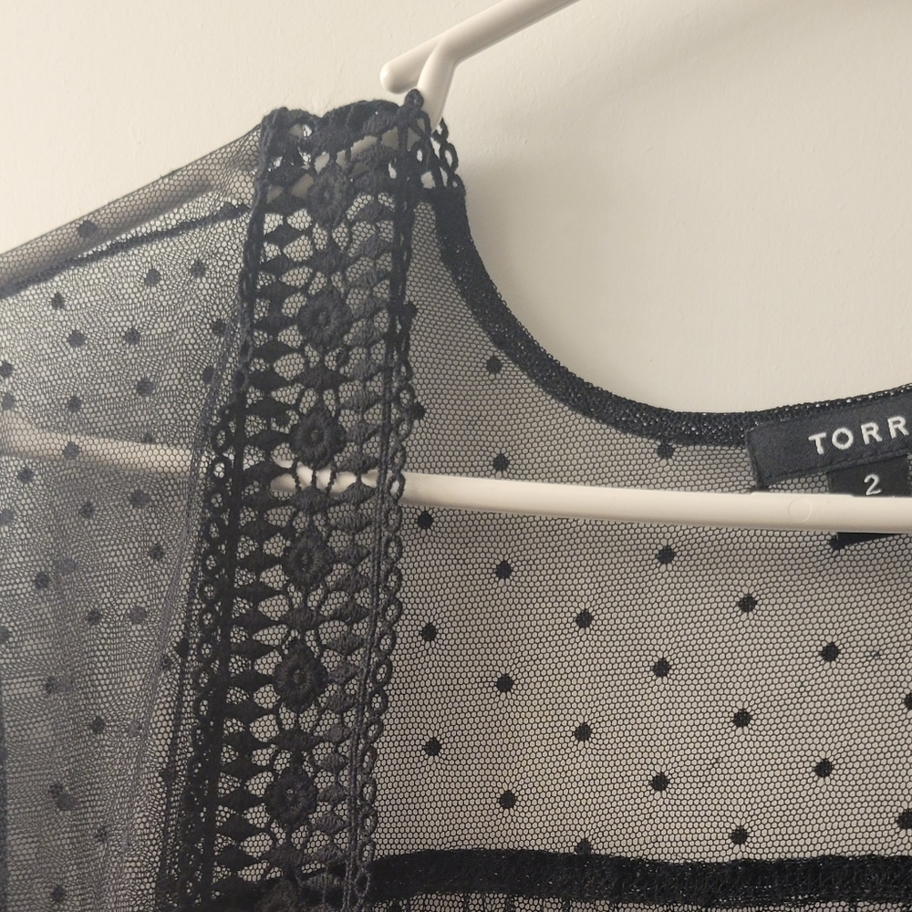 Torrid Black Lace Kimono Overdress - Picture 3 of 5